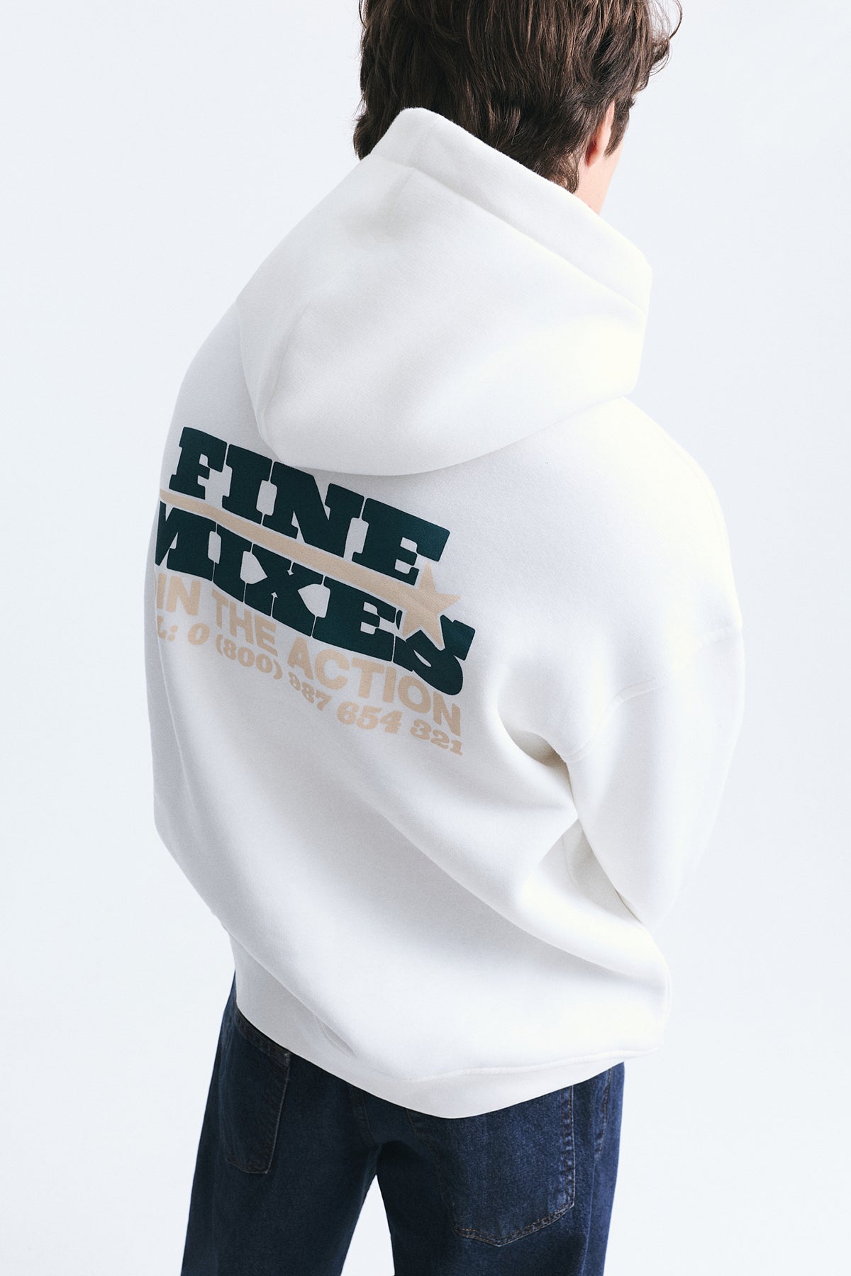 Oversized Washable Hooded Sweatshirt