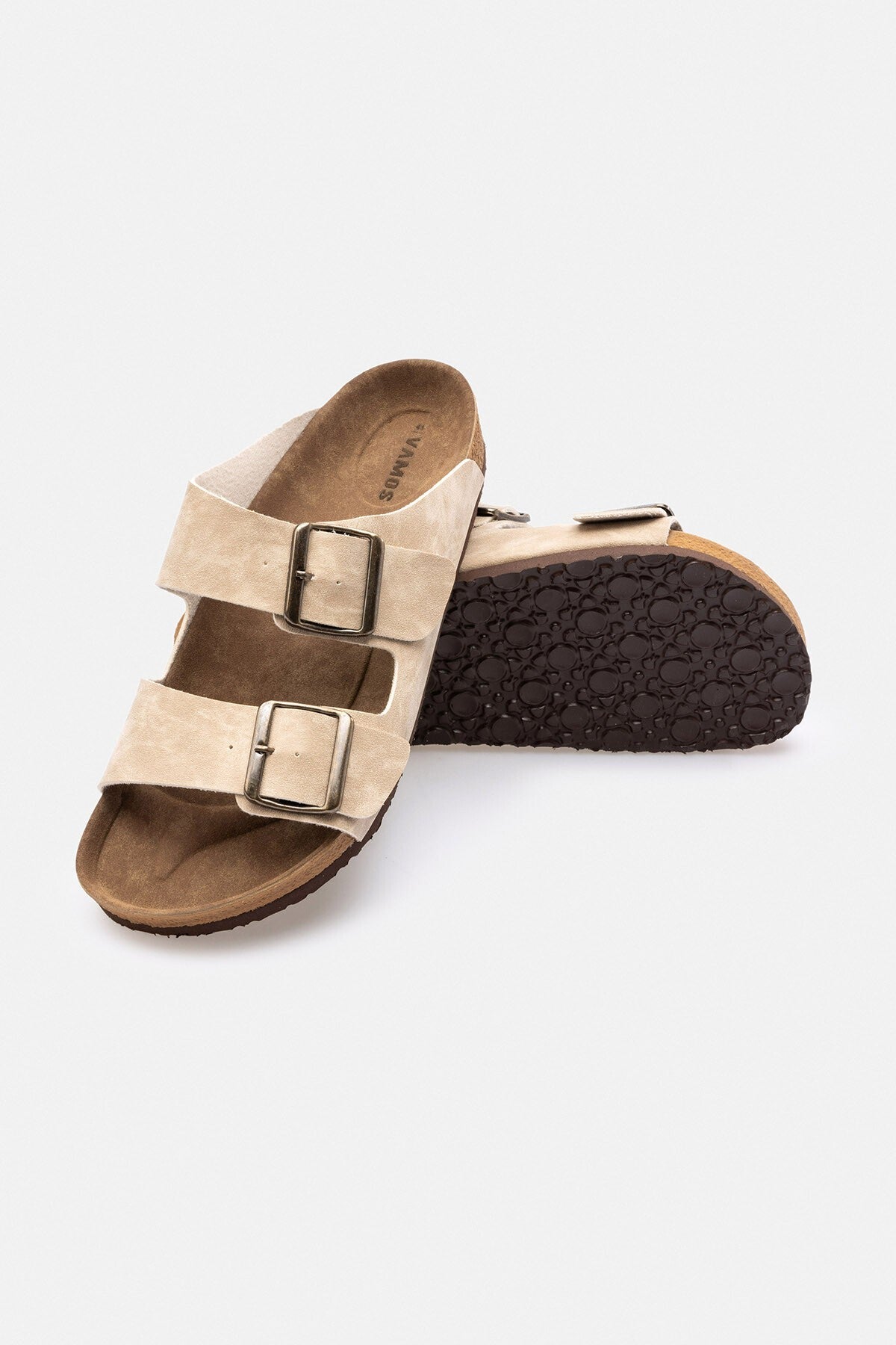 Polyester-Based Synthetic Slippers with Double Buckles