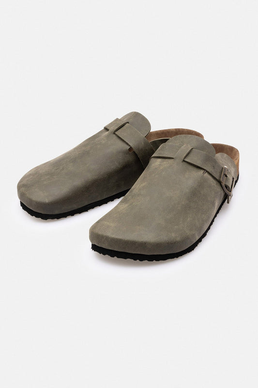Polyester-Lined Synthetic-Toe Closed-Toe Slippers