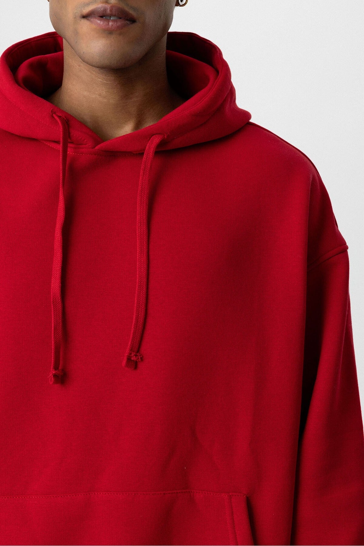 Basic Oversized Hooded Sweatshirt with Pockets