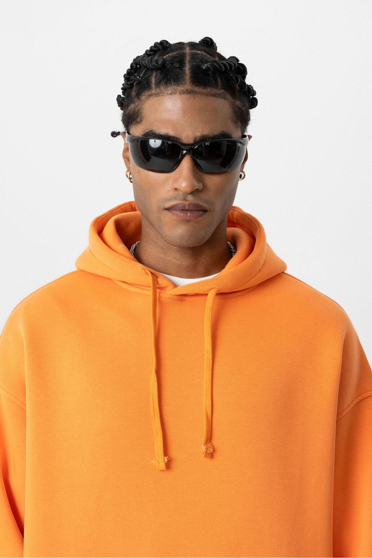 Basic Oversized Hooded Sweatshirt with Pockets