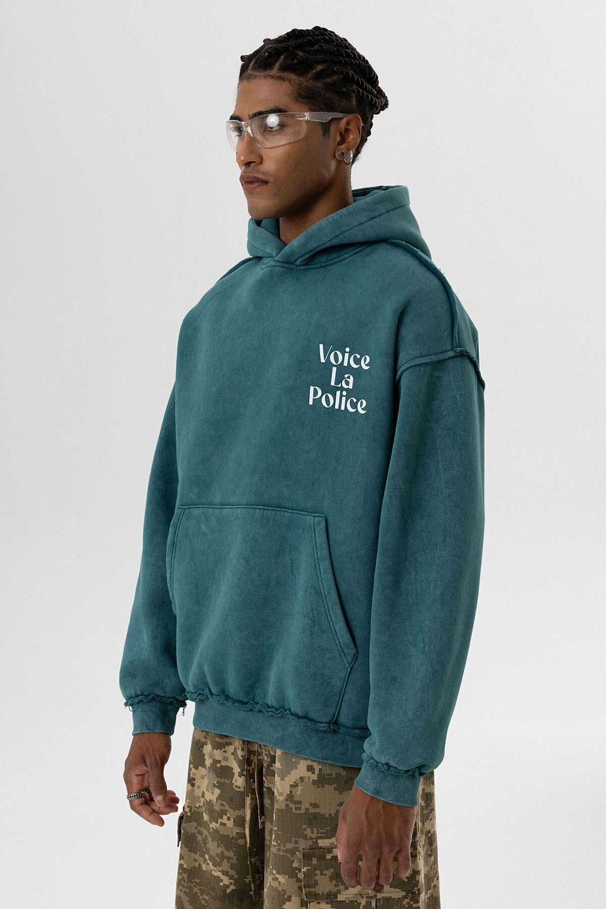 Oversized Hooded Sweatshirt with Back Print V10-06