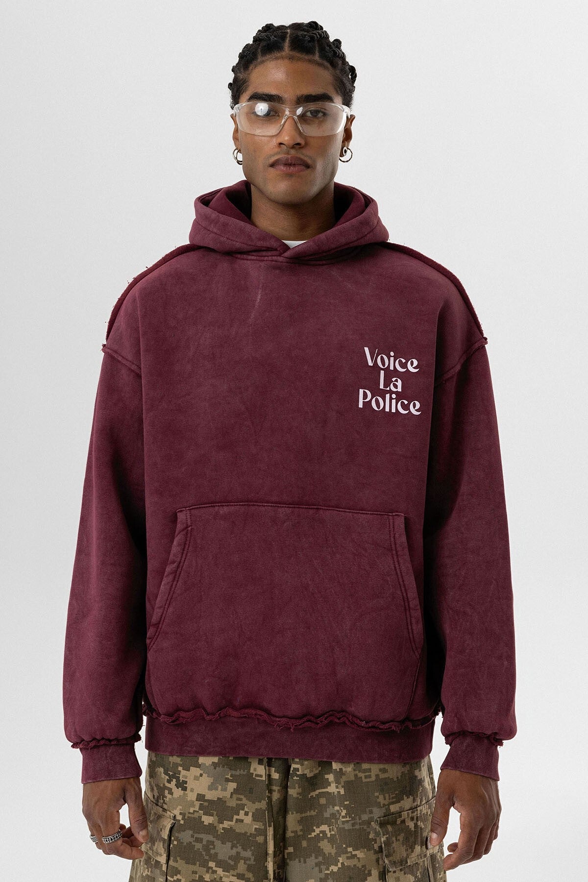 Oversized Hooded Sweatshirt with Back Print V10-06