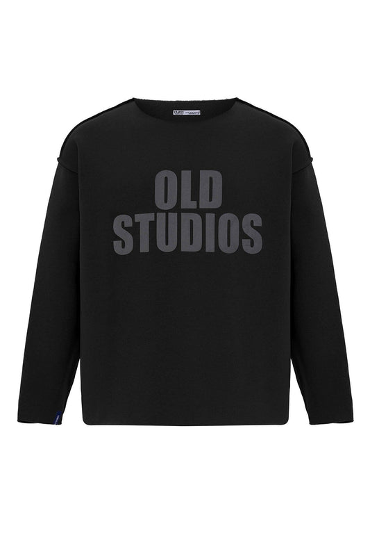 Oversized Sweatshirt with Stitching Details
