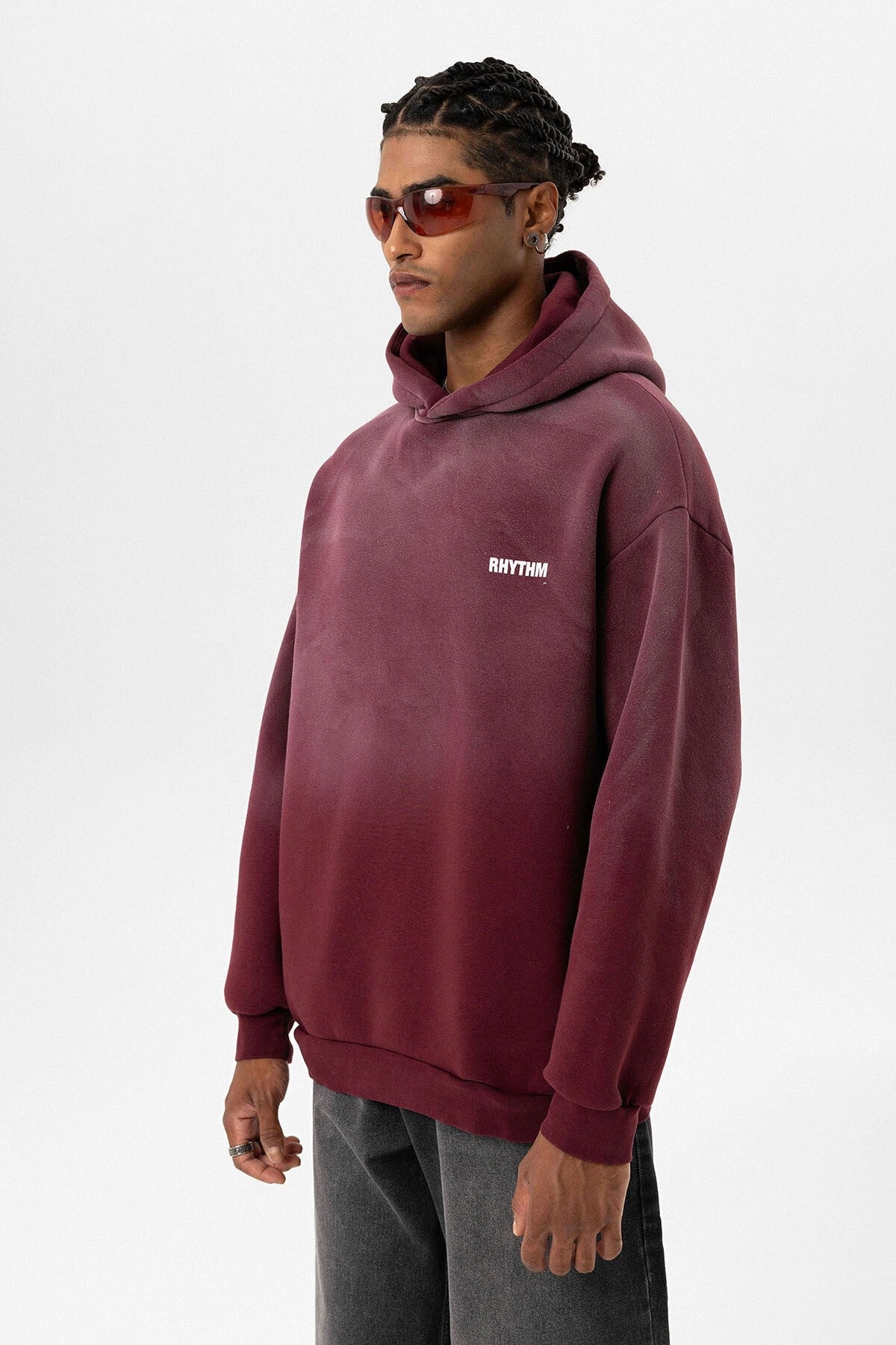 Oversized Hooded Sweatshirt with Back Print