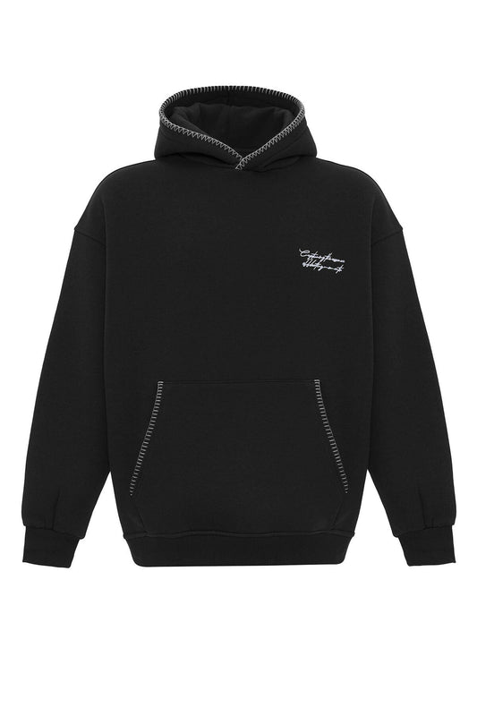 Printed Oversized Hooded Sweatshirt