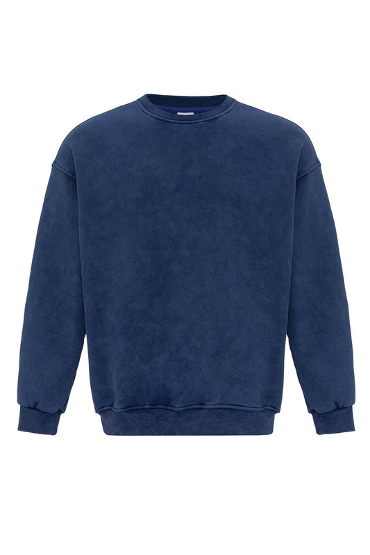 Machine-Washable Basic Oversized Sweatshirt
