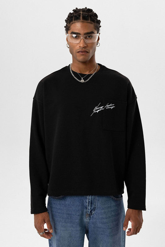 Oversized Sweatshirt with Pockets V10-30