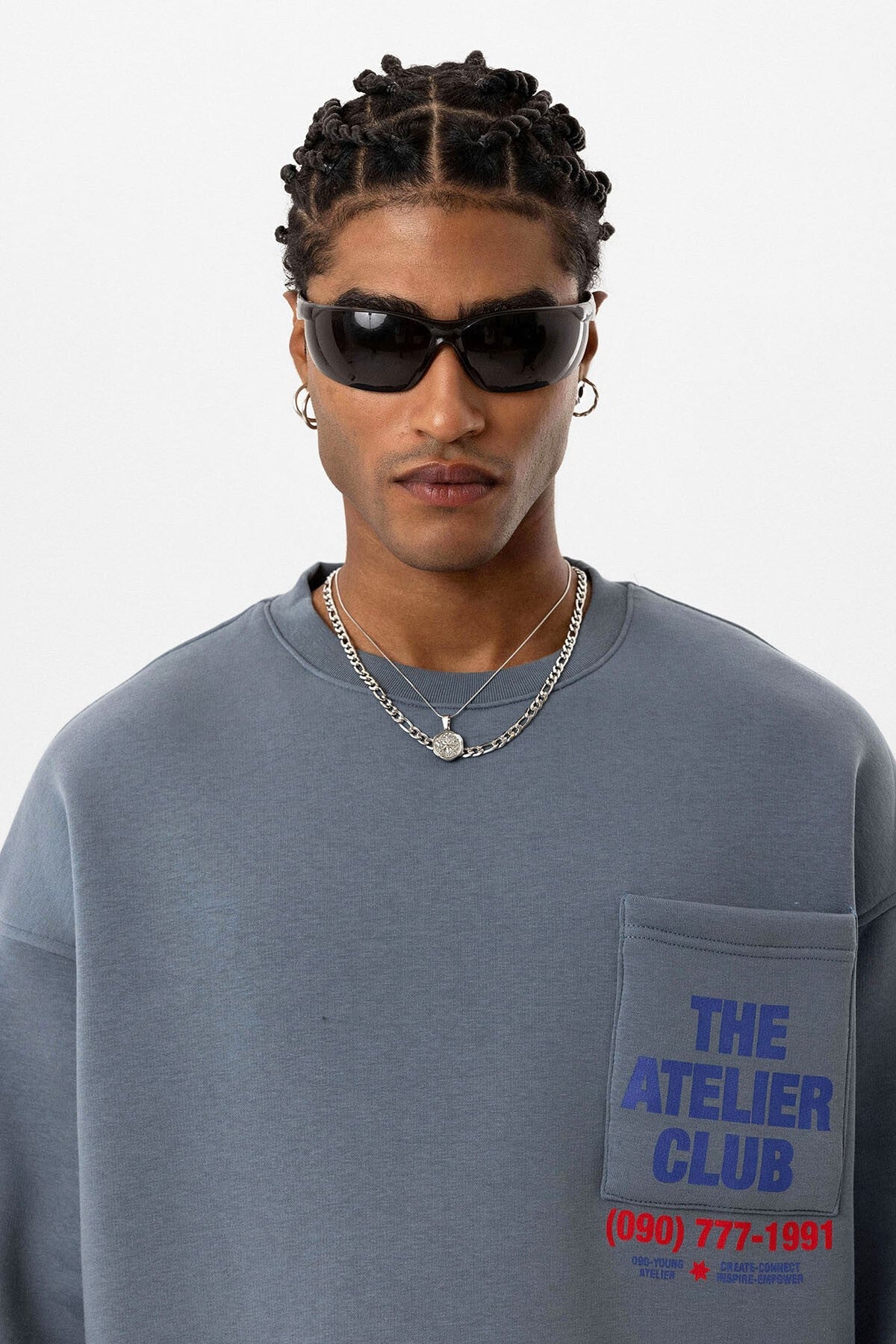 Oversized Sweatshirt with Printed Design