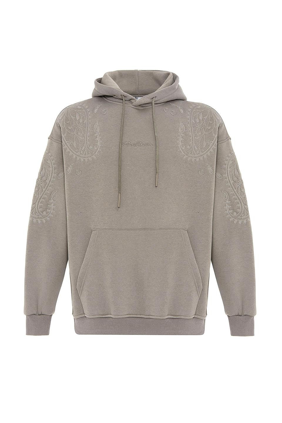 Patterned Oversized Sweatshirt