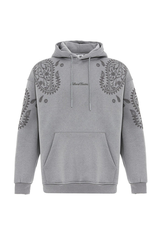 Patterned Oversized Sweatshirt