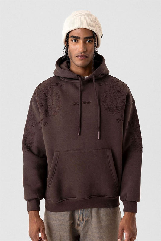 Patterned Oversized Sweatshirt