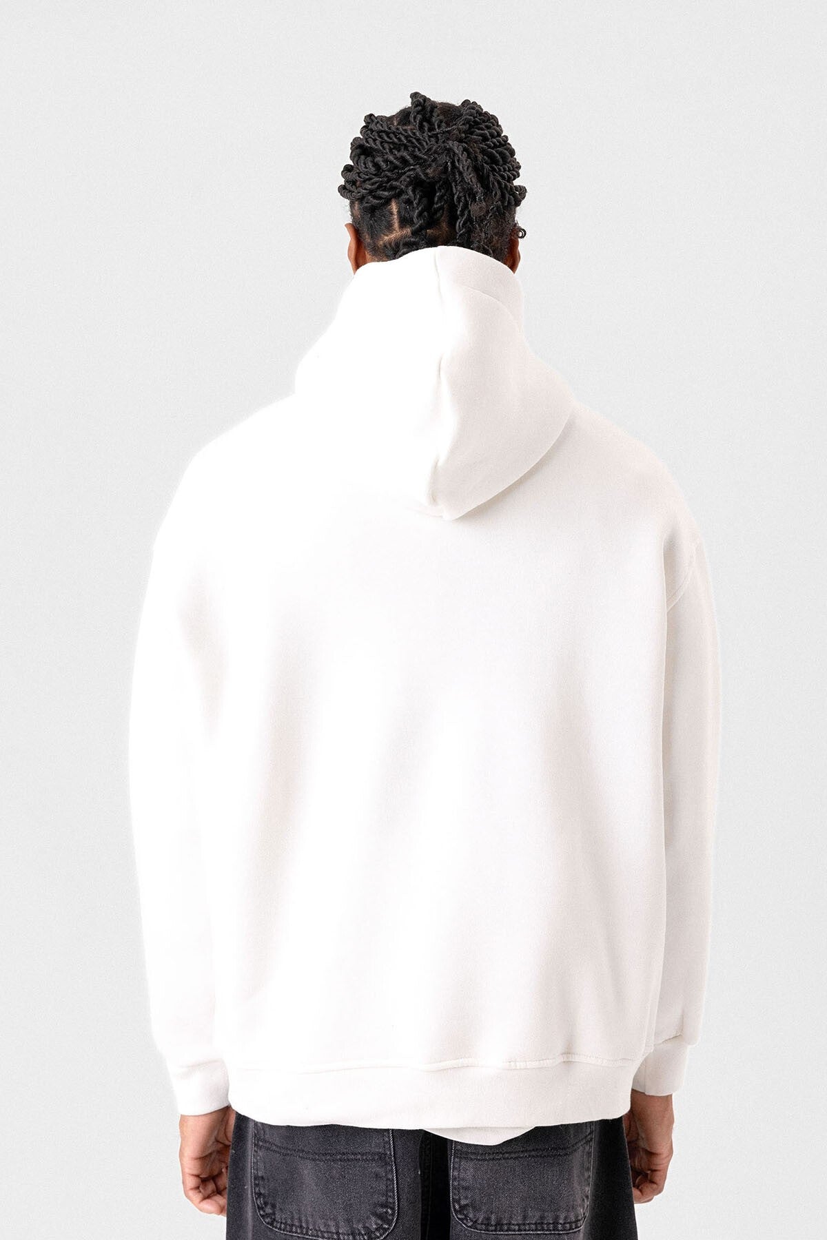 Color-Detailed Oversized Hooded Sweatshirt