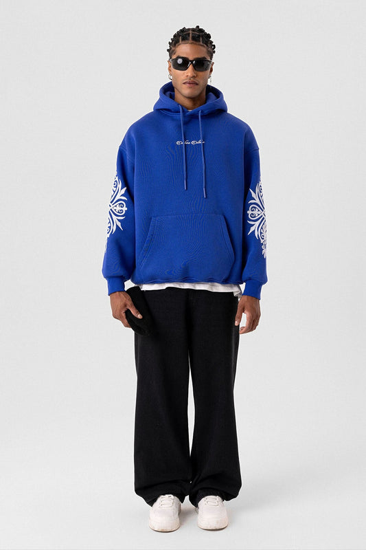 Patterned Oversized Sweatshirt