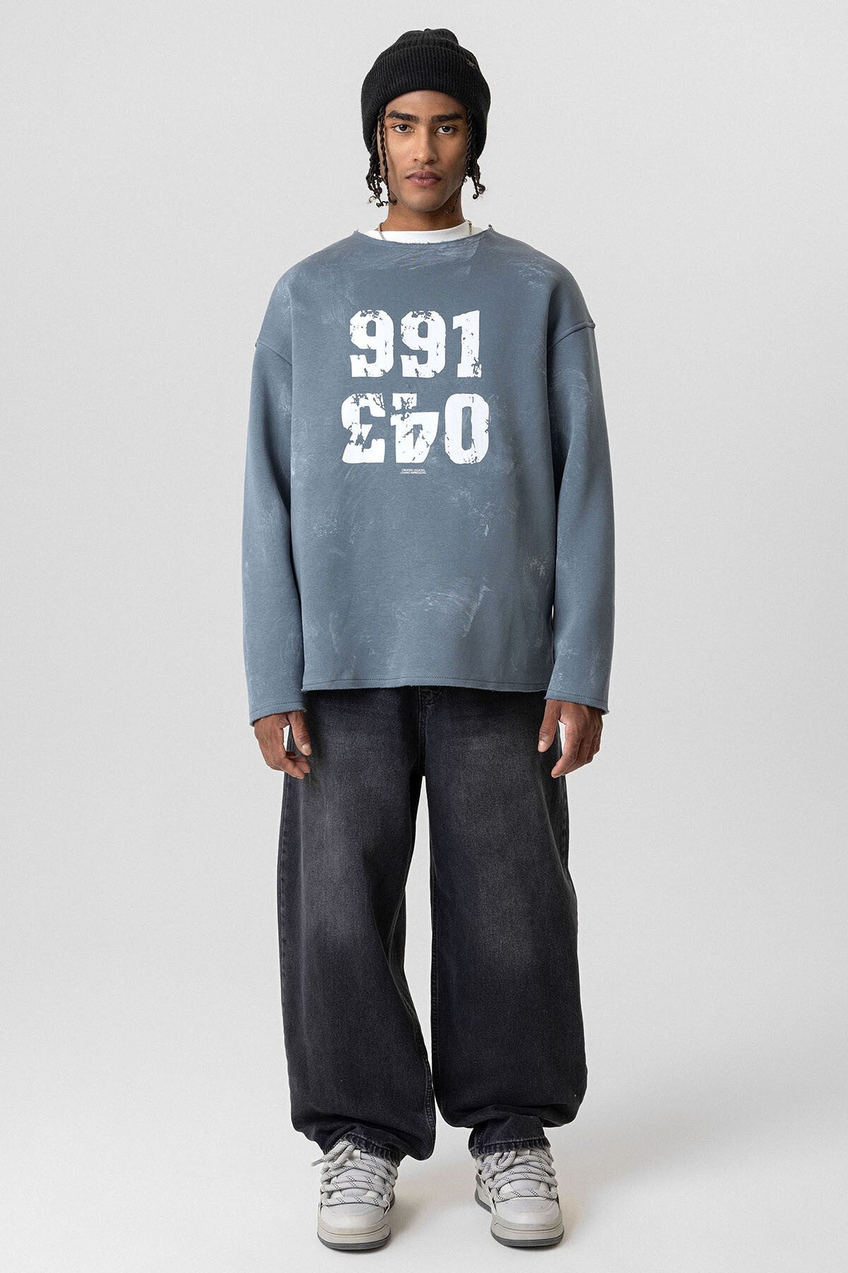 Printed Oversized Sweatshirt