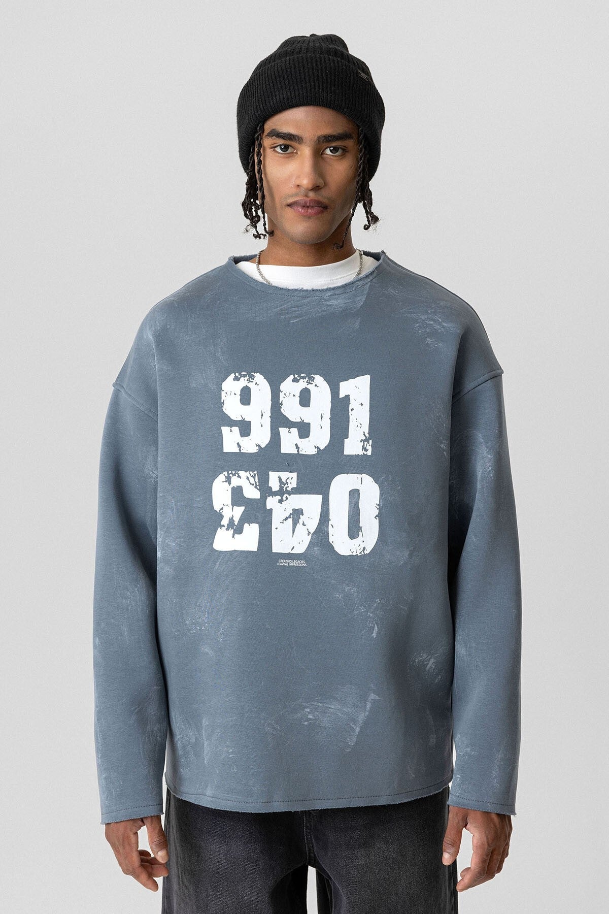Printed Oversized Sweatshirt