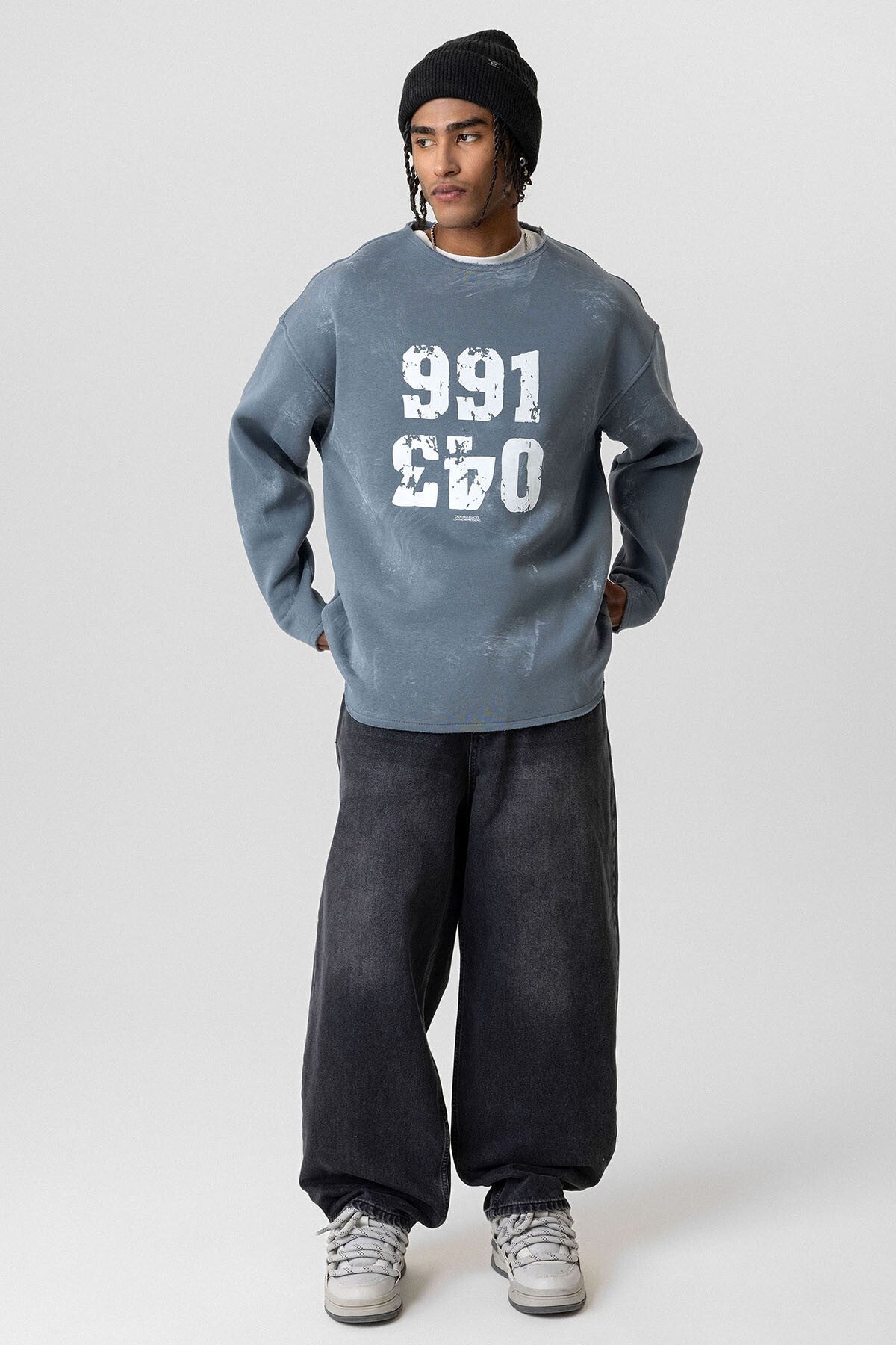 Printed Oversized Sweatshirt