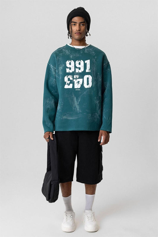 Printed Oversized Sweatshirt