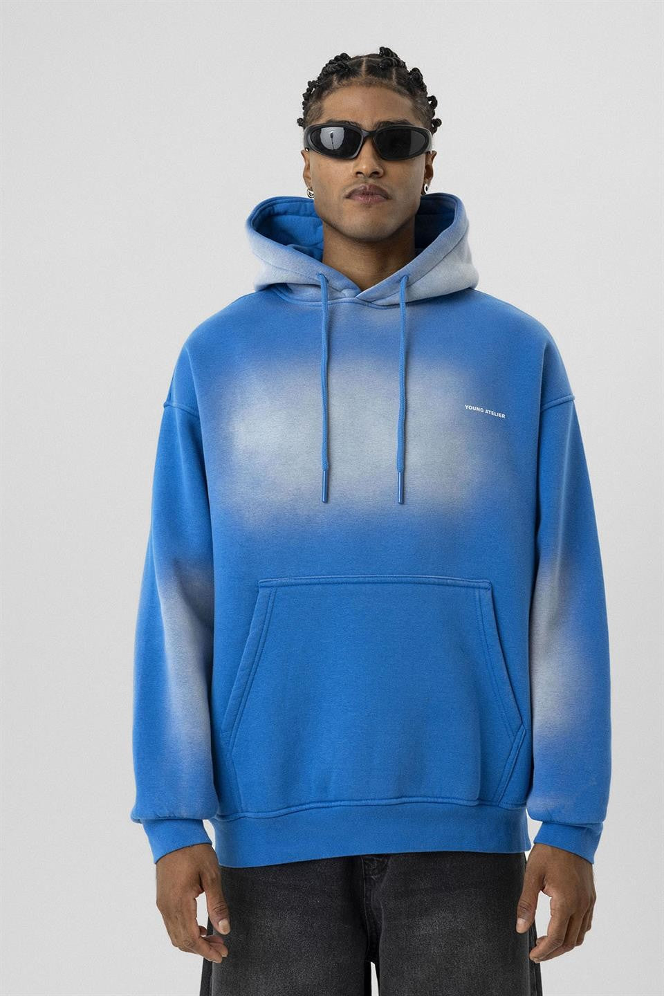 Oversized Washed Printed Sweatshirt