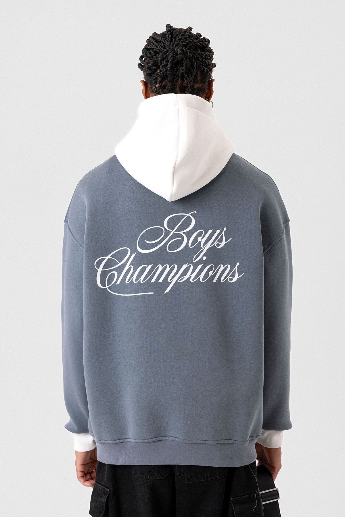 Printed Oversized Hooded Sweatshirt