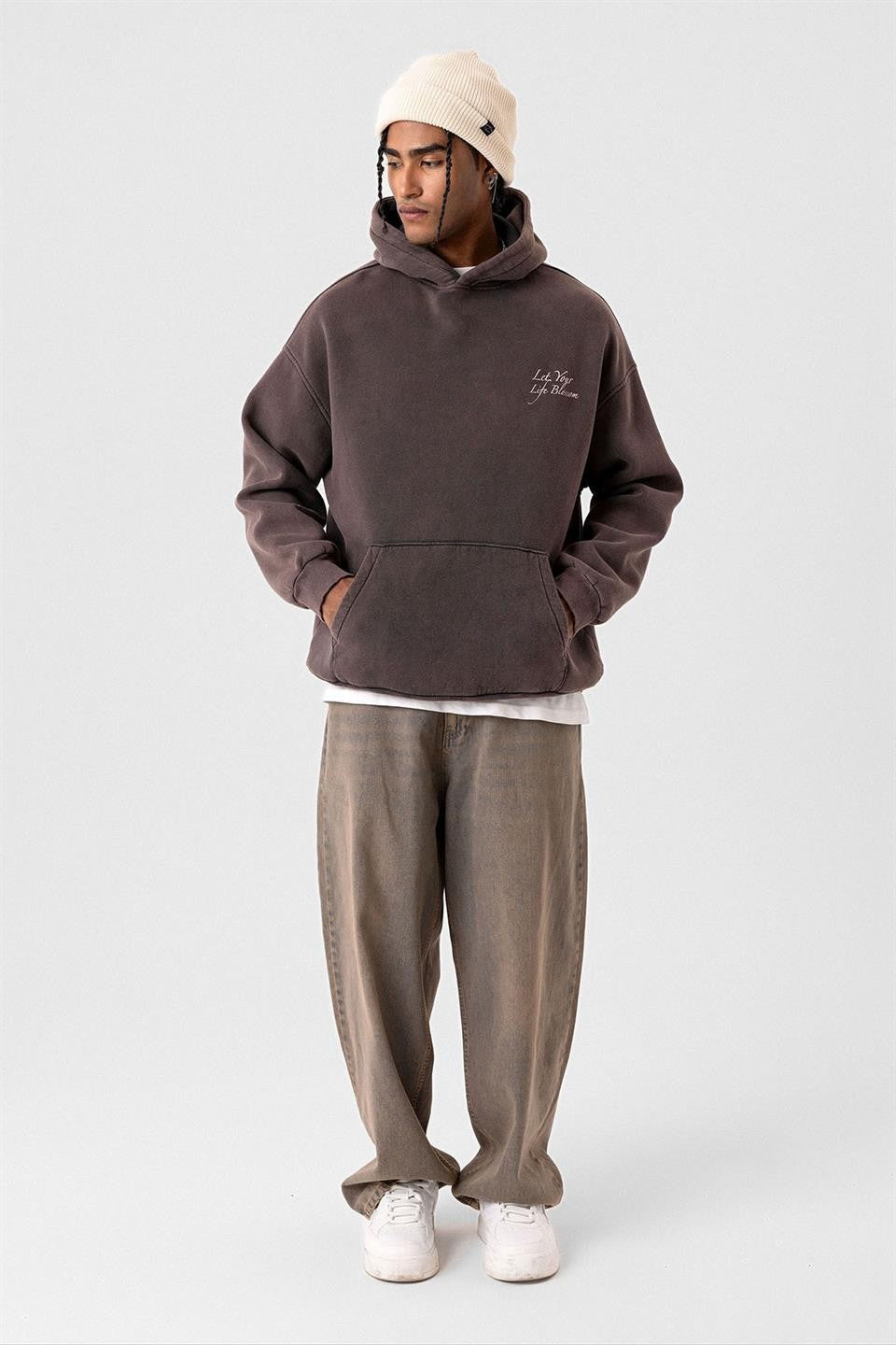 Oversized Sweatshirt with Detailed Print