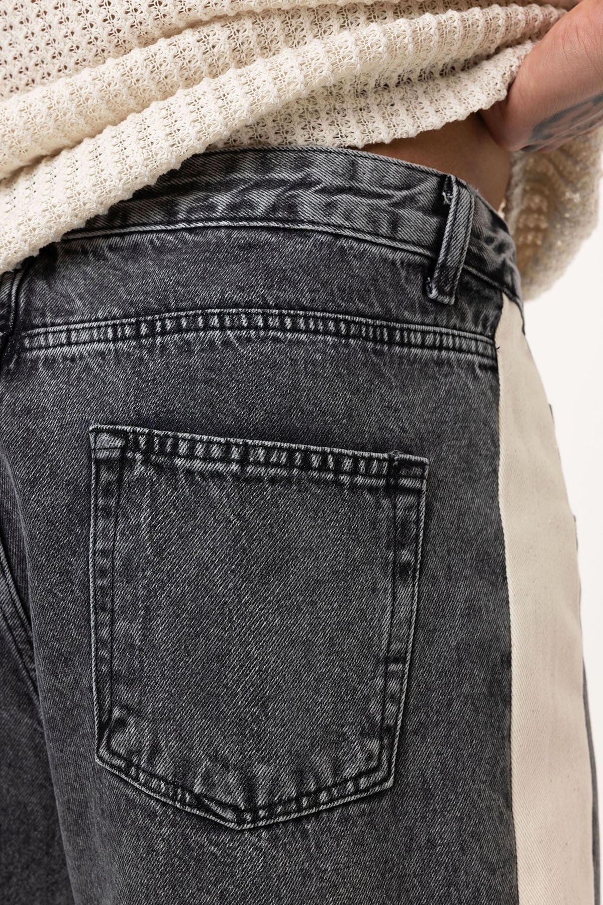 Baggy-Fit Jeans with Side Stripes