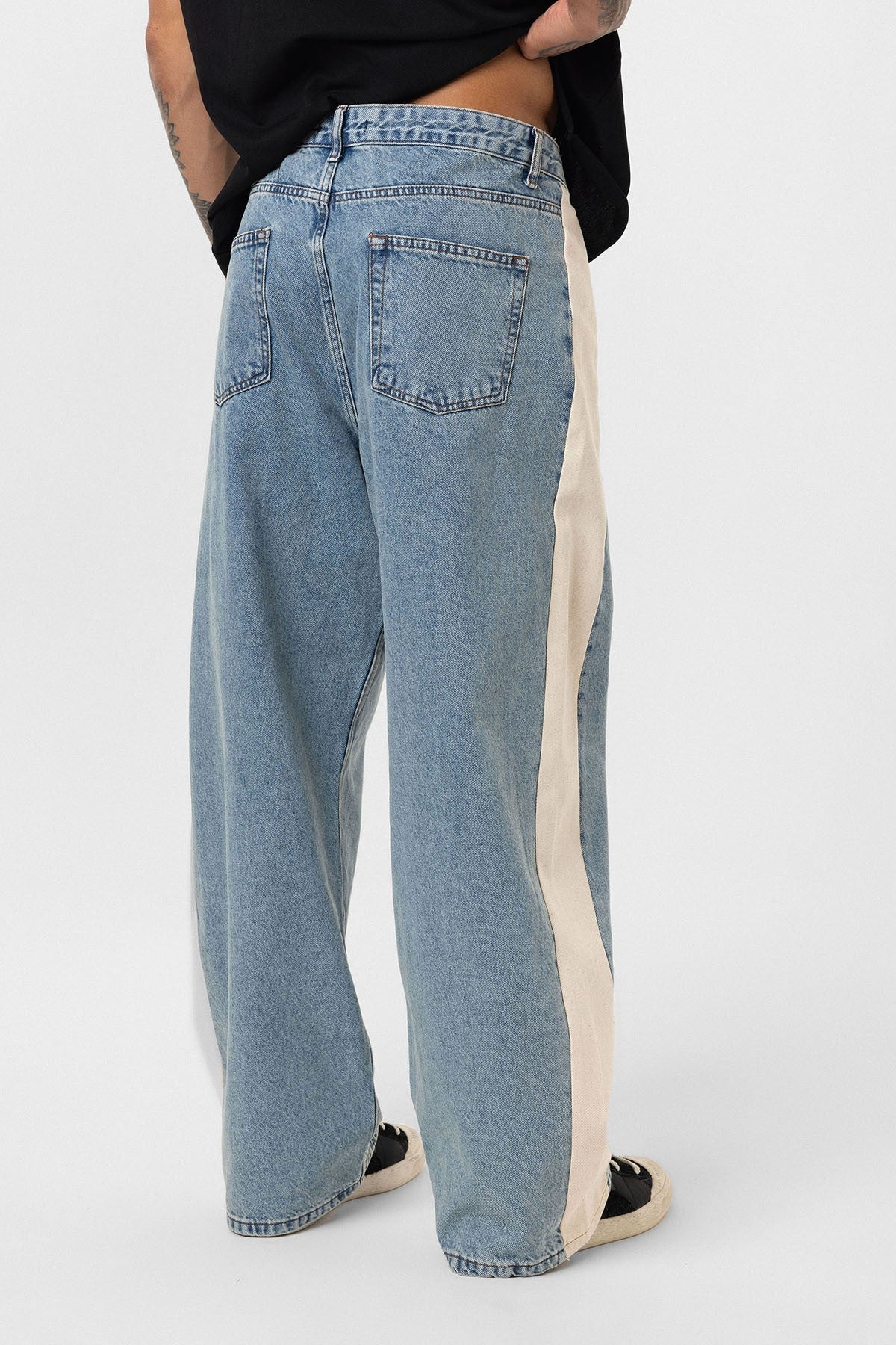 Baggy-Fit Jeans with Side Stripes