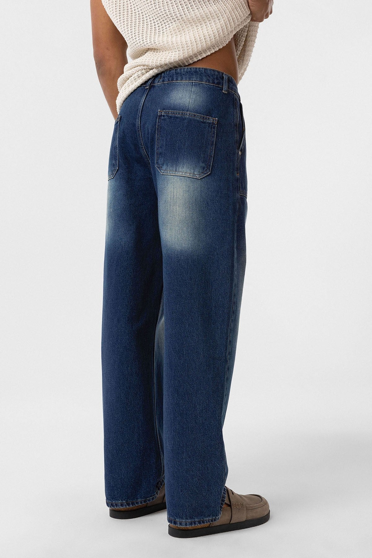 Baggy-Fit Jeans with Detailed Pockets