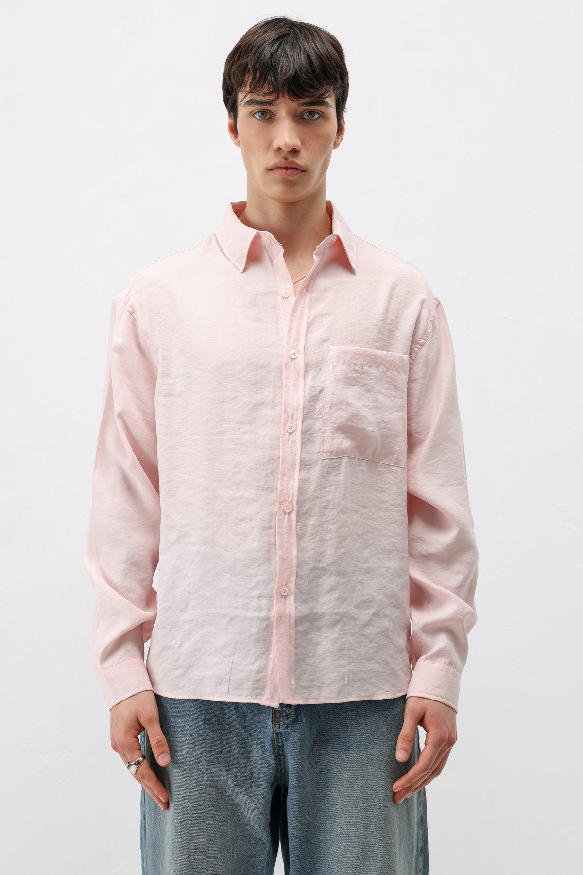 Oversized Shirt with Pockets Made of Modal Fabric