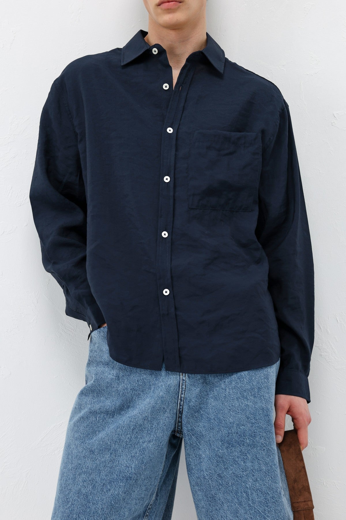 Oversized Shirt with Pockets Made of Modal Fabric