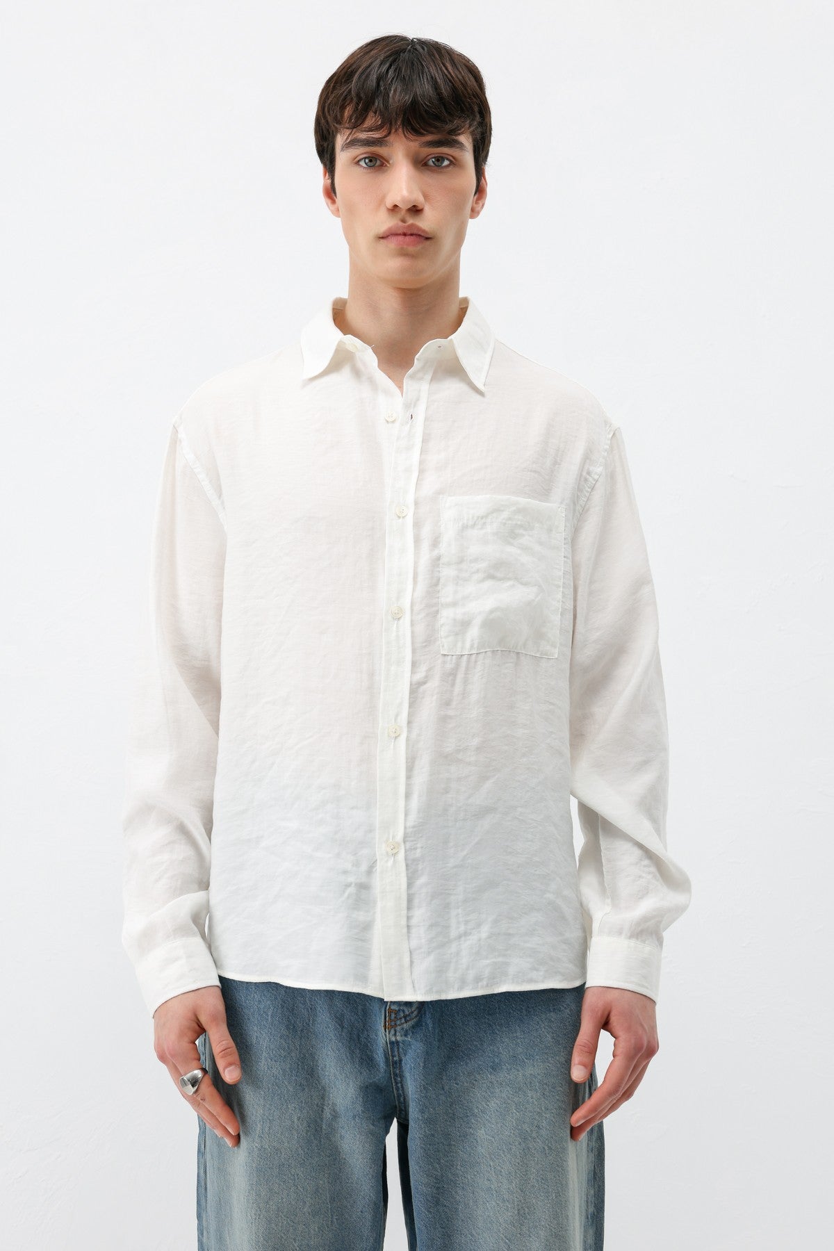 Oversized Shirt with Pockets Made of Modal Fabric