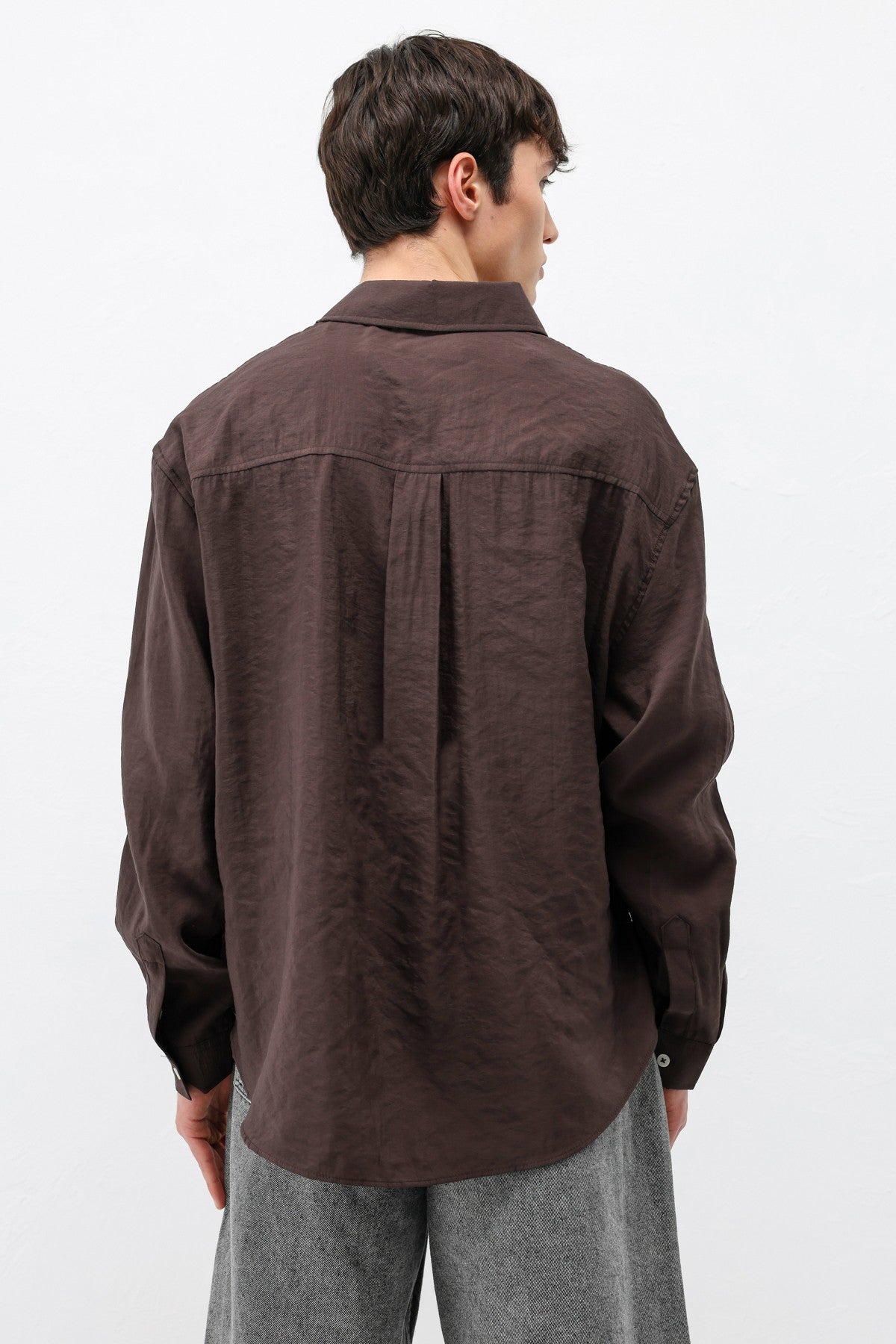 Oversized Shirt with Pockets Made of Modal Fabric
