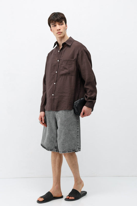 Oversized Shirt with Pockets Made of Modal Fabric