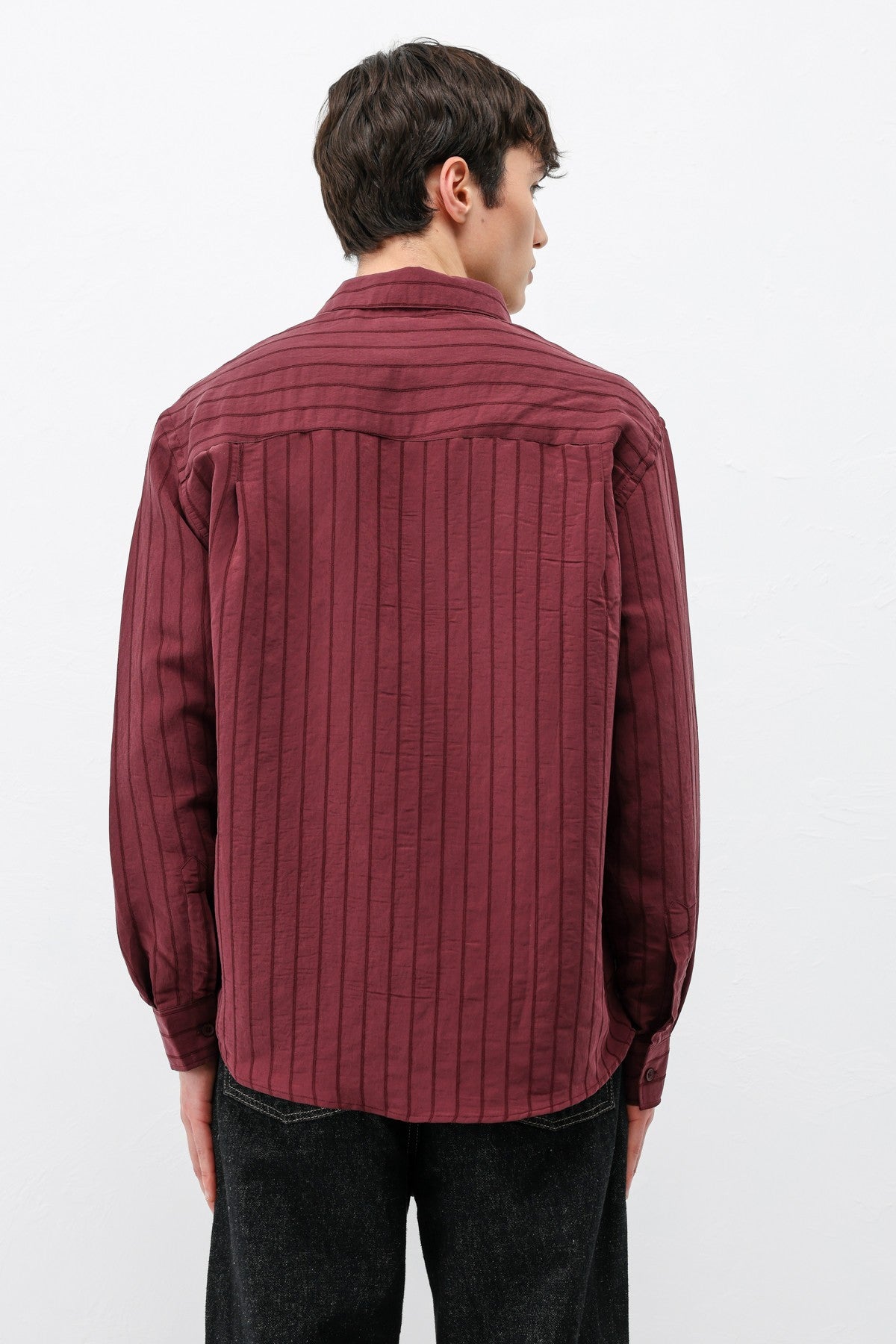 Oversized Striped Modal Shirt