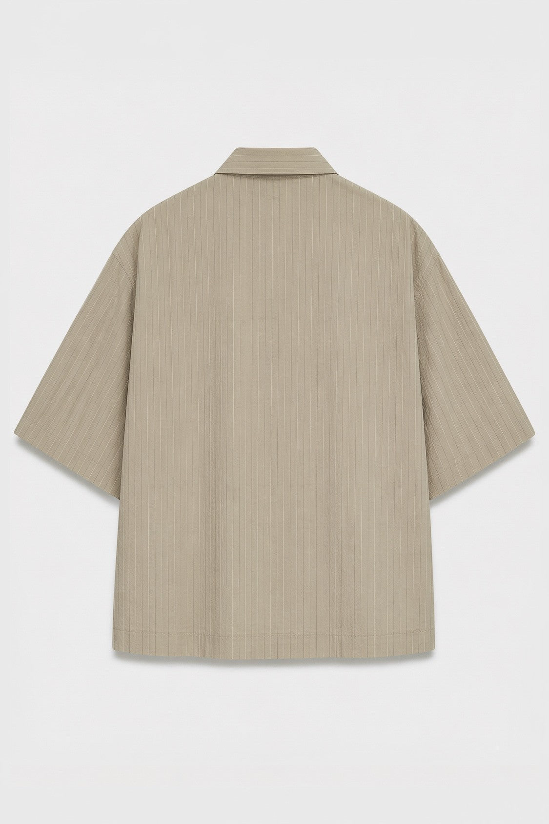 Lyocell-Blend Striped Linen Shirt with a Zipper