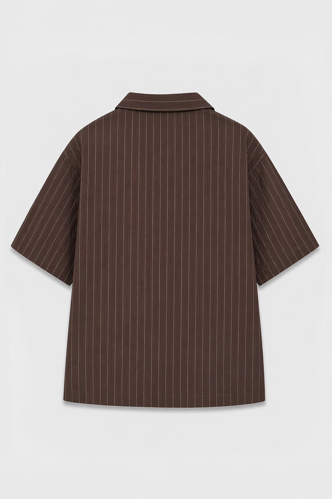 Lyocell-Blend Striped Linen Shirt with a Zipper