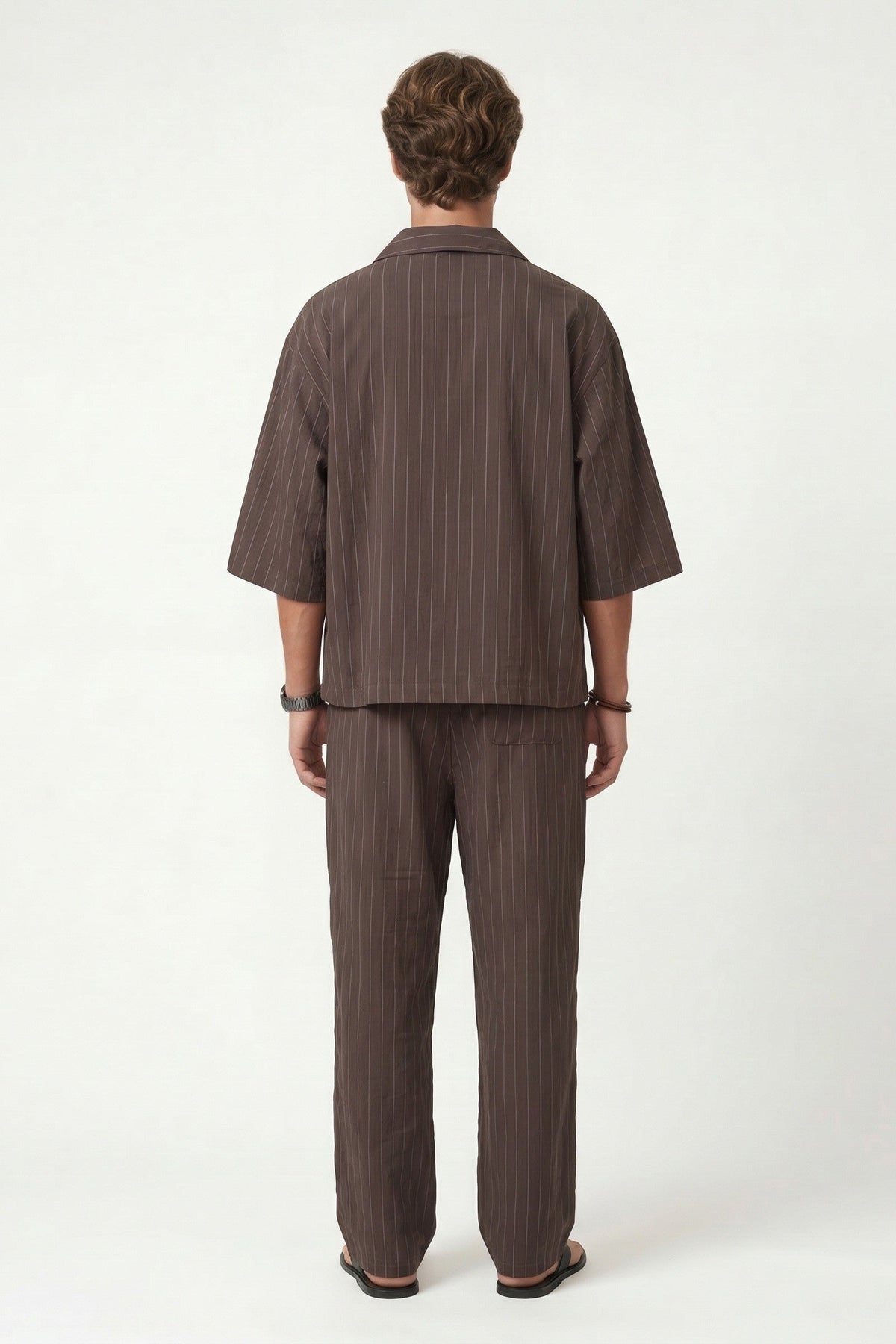Lyocell-Blend Striped Linen Shirt with a Zipper
