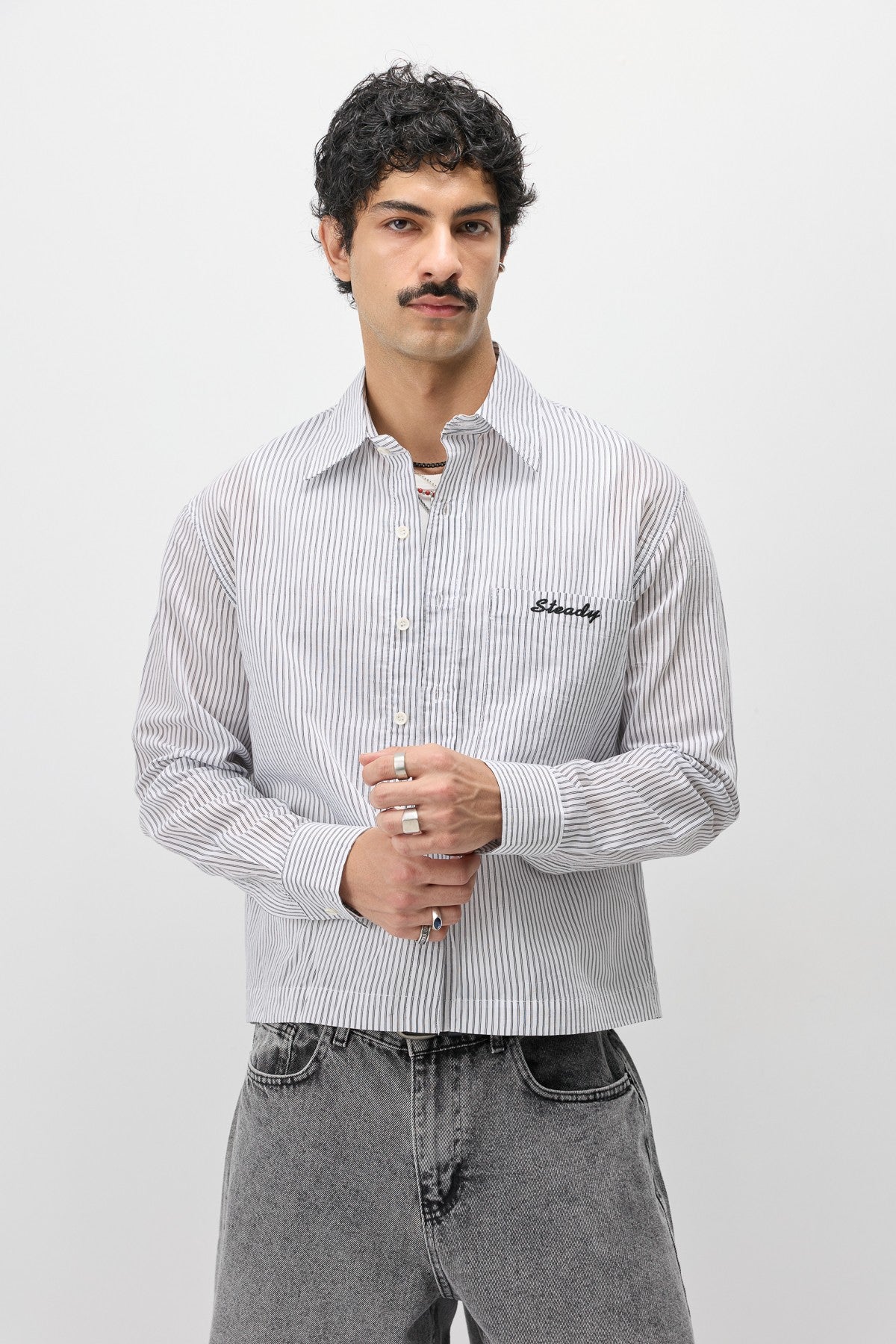 Long-Sleeved Boxyfit Shirt with Pockets