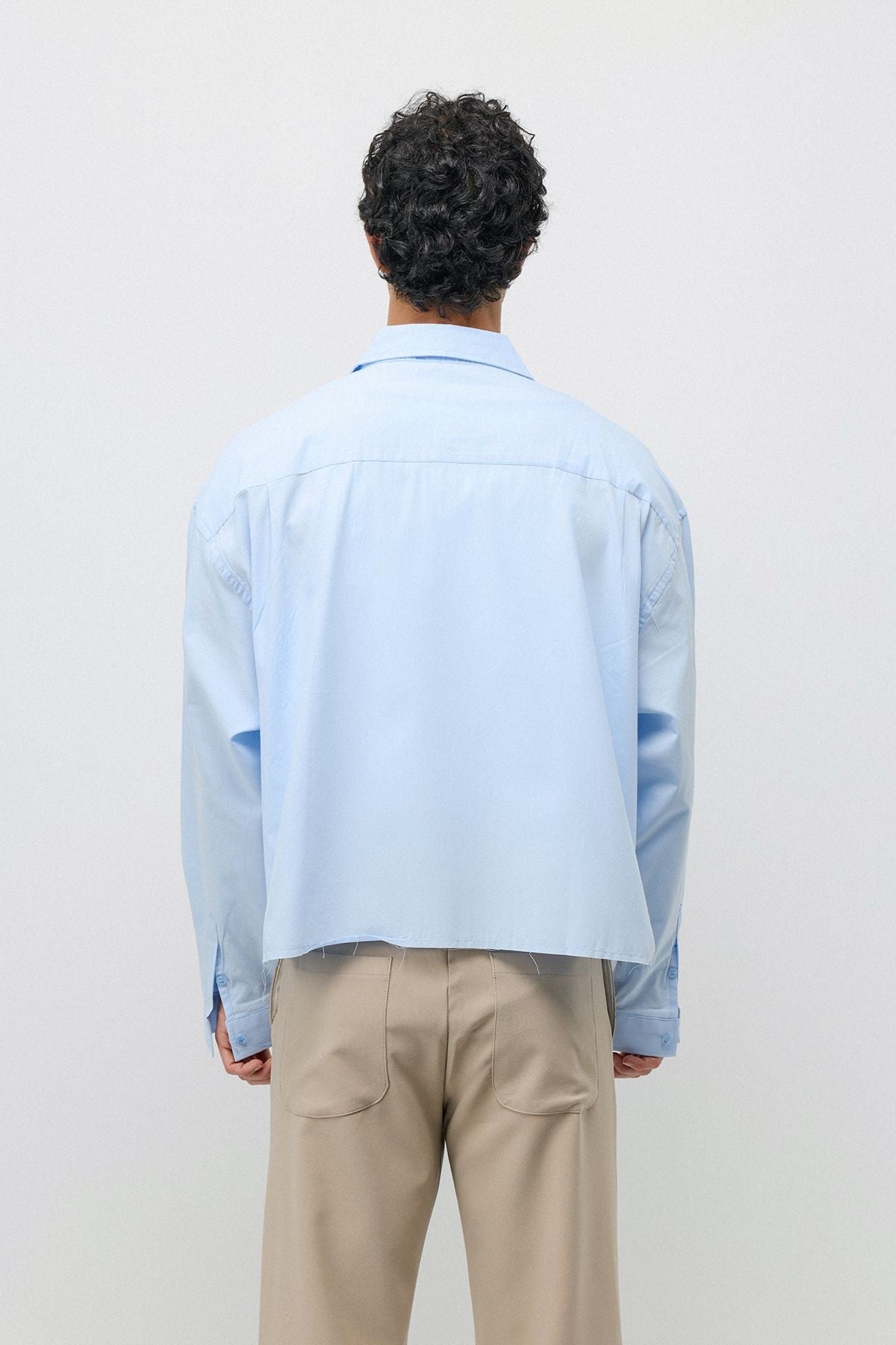 Linen Boxy Fit Crop Shirt