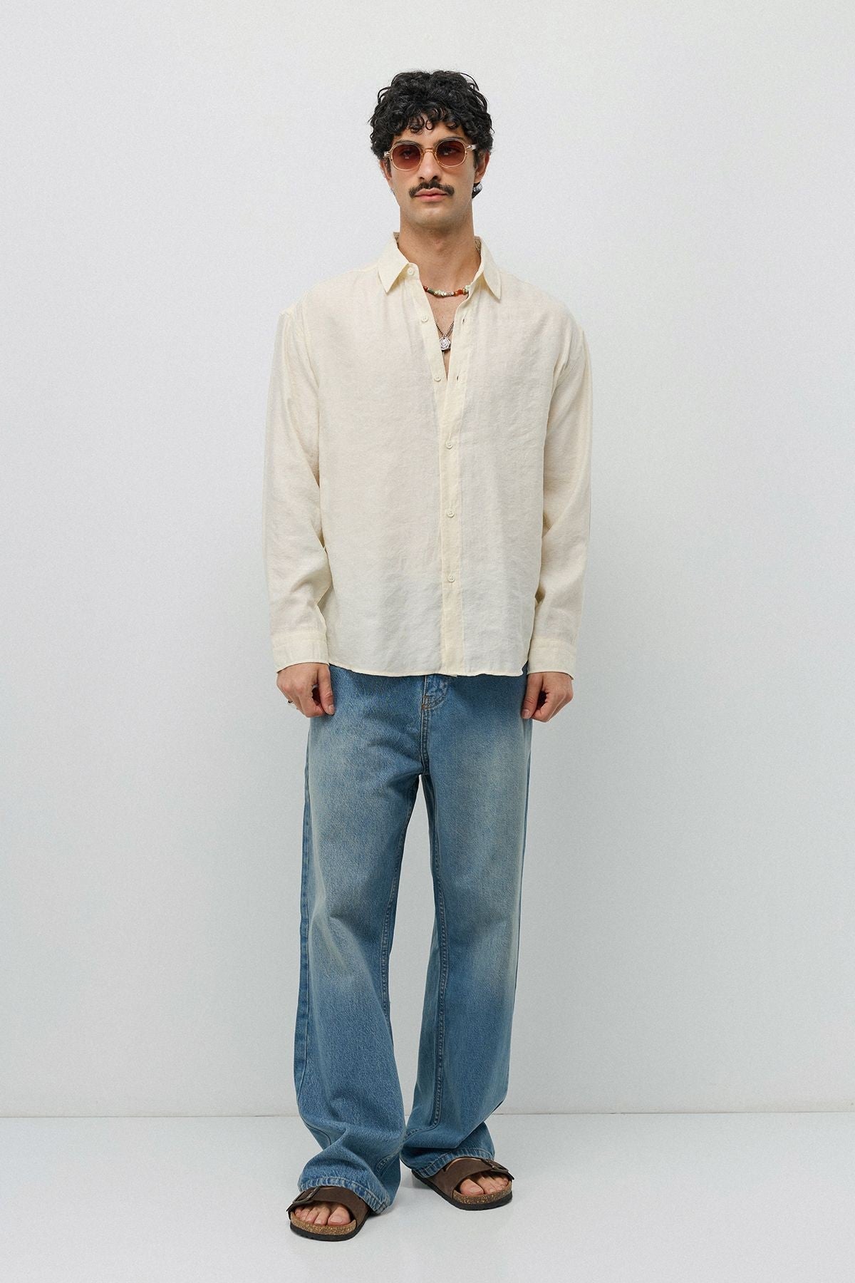 Flowy, Oversized Modal-Blend Shirt