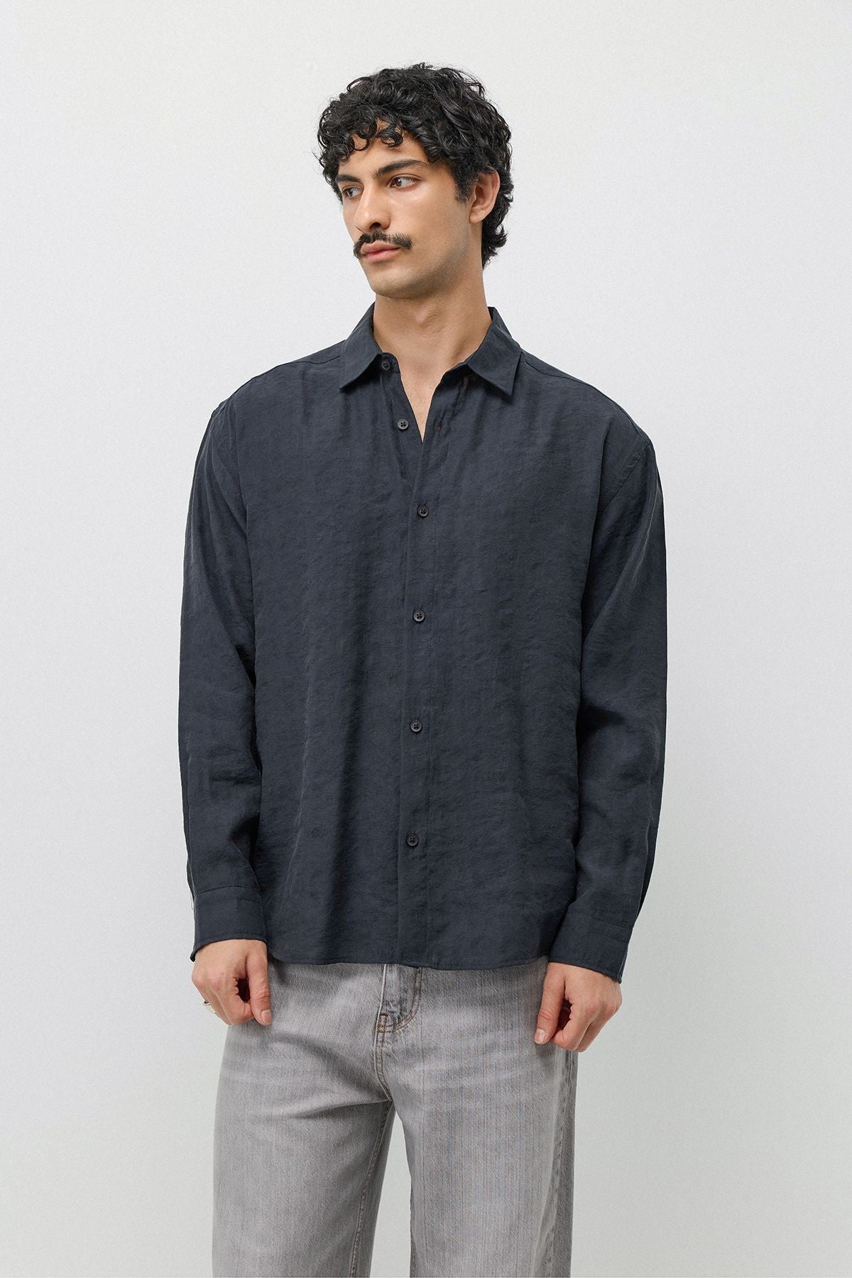 Flowy, Oversized Modal-Blend Shirt