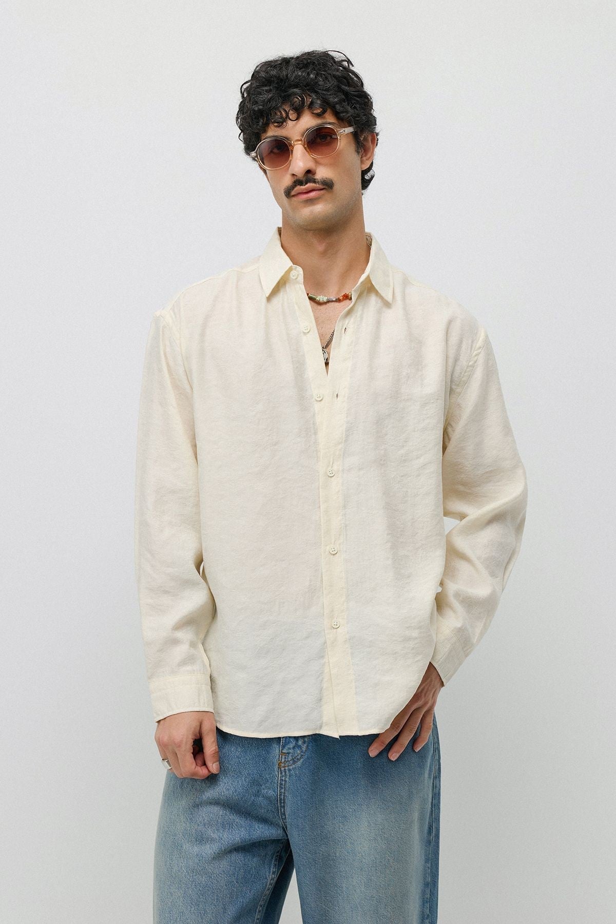 Flowy, Oversized Modal-Blend Shirt