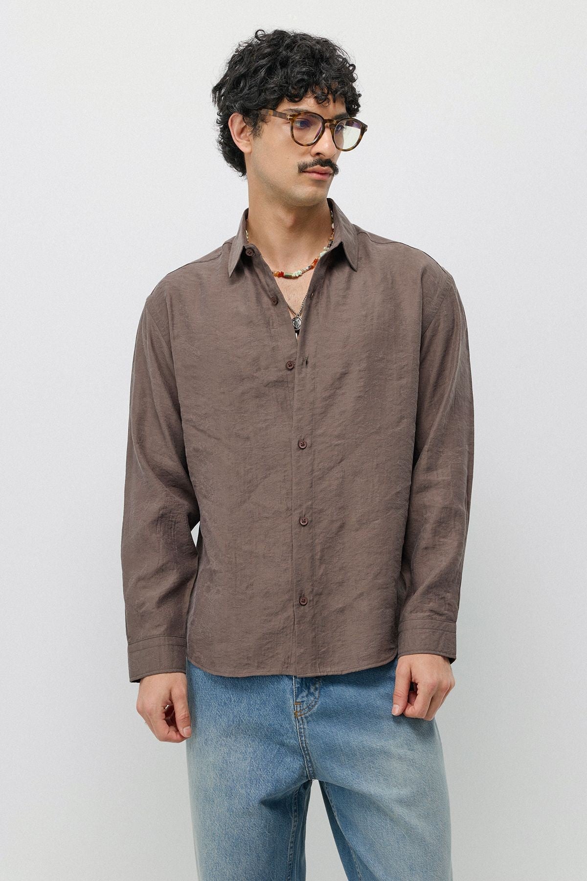 Flowy, Oversized Modal-Blend Shirt