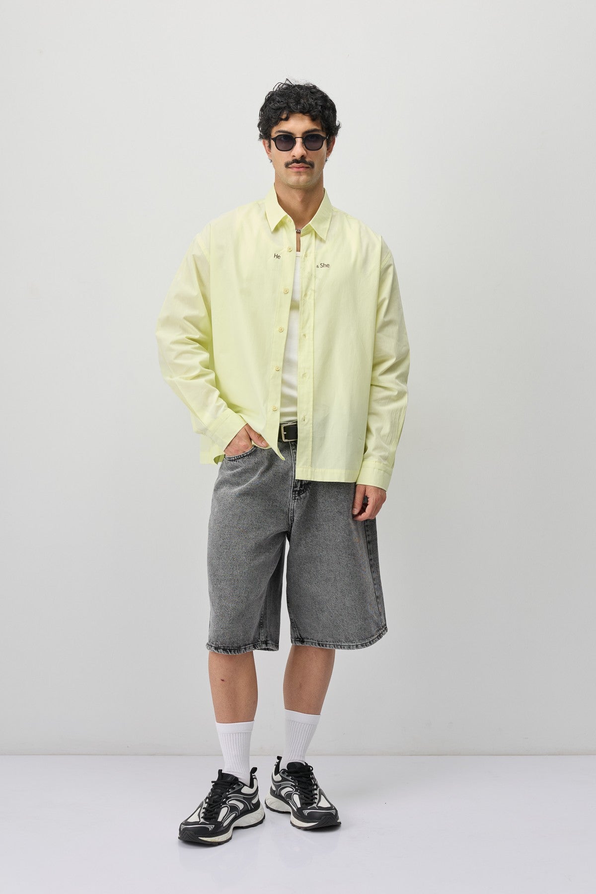 Long-Sleeved Boxy-Fit Shirt