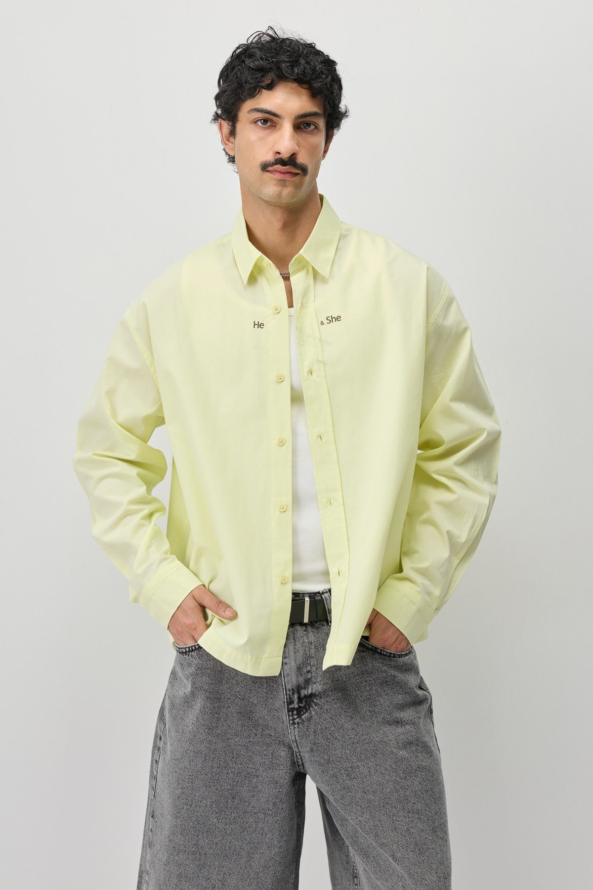 Long-Sleeved Boxy-Fit Shirt