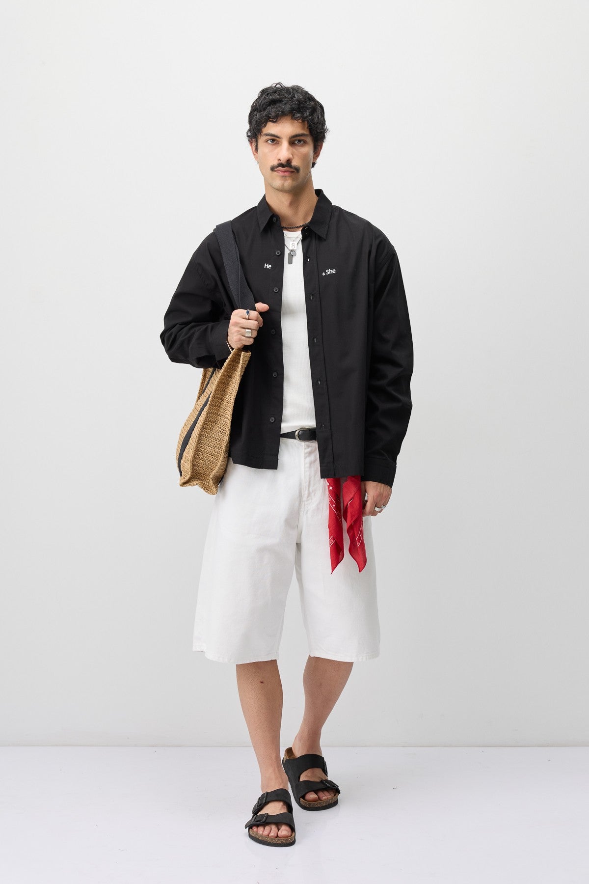 Long-Sleeved Boxy-Fit Shirt