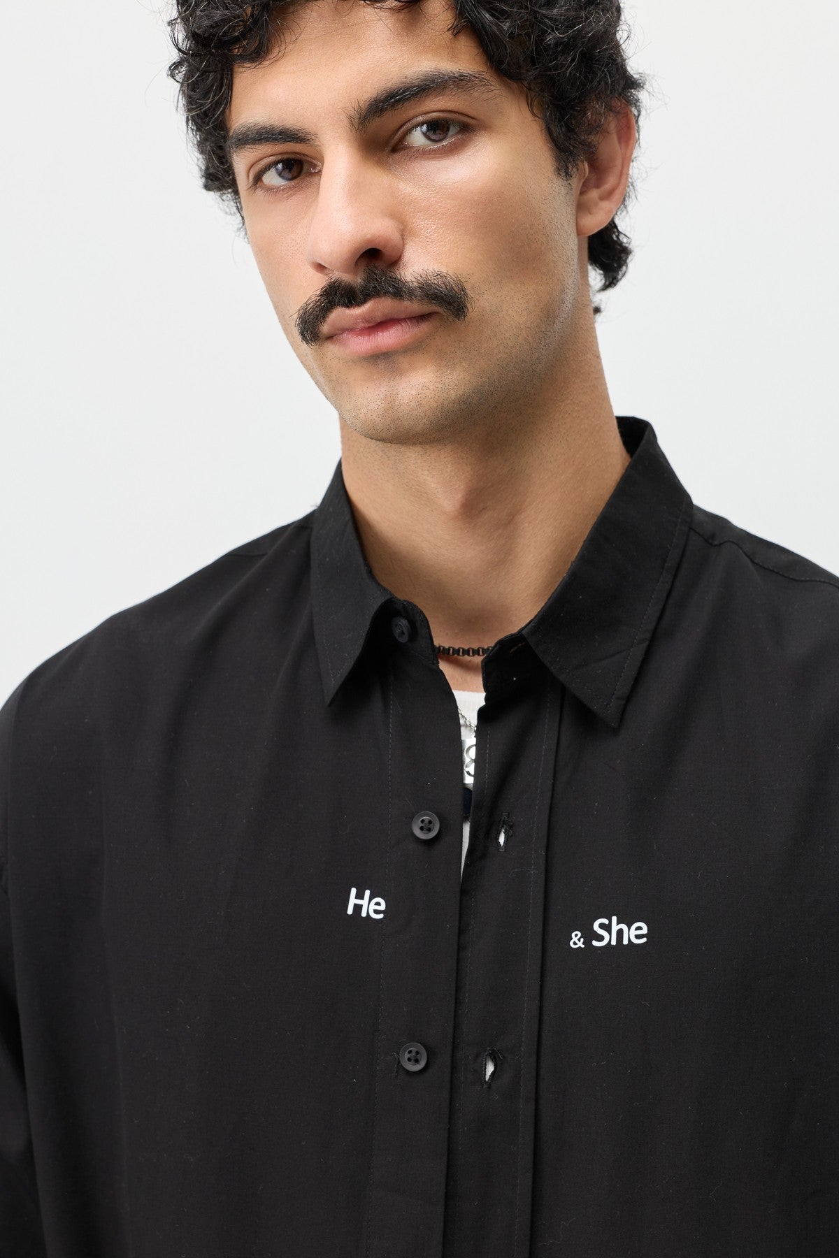 Long-Sleeved Boxy-Fit Shirt