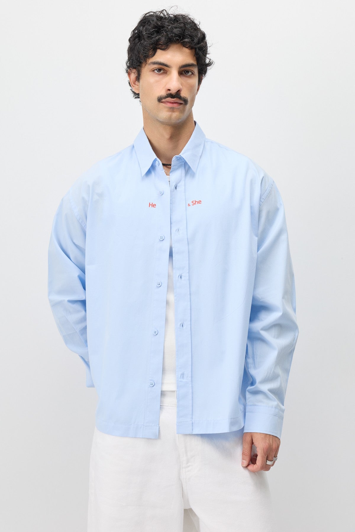 Long-Sleeved Boxy-Fit Shirt