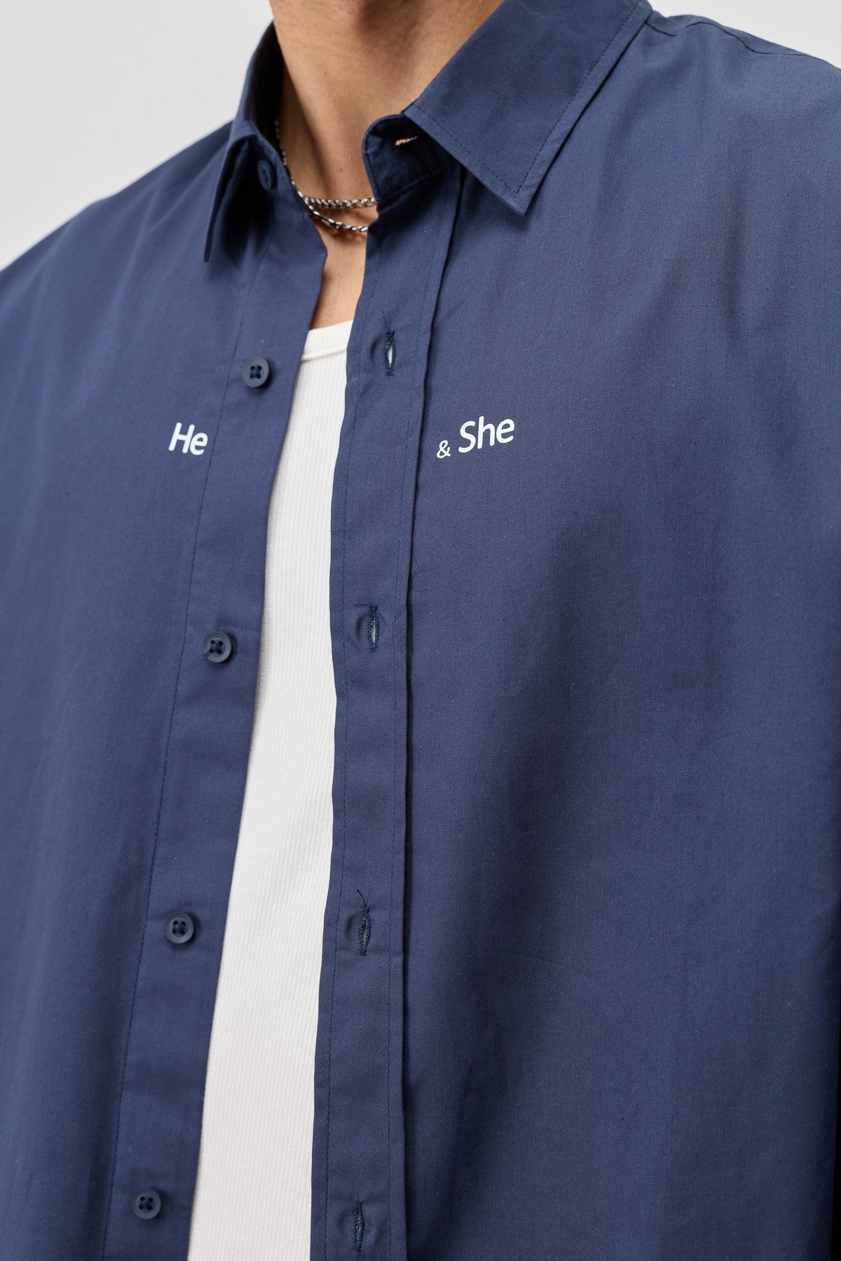 Long-Sleeved Boxy-Fit Shirt