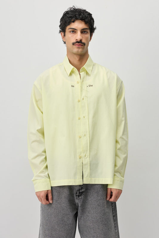 Long-Sleeved Boxy-Fit Shirt